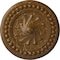 Ekena Millwork Foster Shell Ceiling Medallion (Fits Canopies up to 9 5/8"), 15 3/4"OD x 2"P, Smokey Topaz Crackle CM15FOSTC - alternate 1